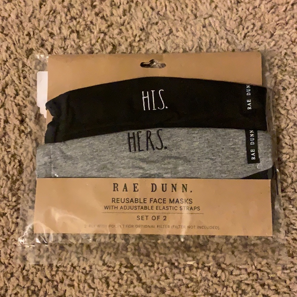 Rae Dunn his & hers masks